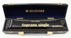 Suzuki Soprano Tremolo harmonica SS-37 open case